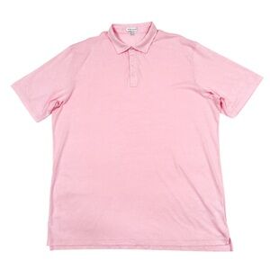 Peter Millar Men’s Palmer Pink Pilot Mill Haynes Polo - 2XL - Pima Cotton
